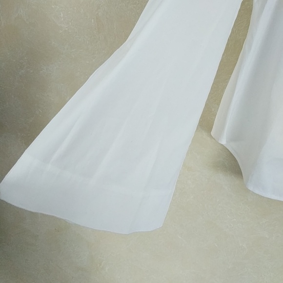 Theory Auriana Off the Shoulder White Blouse Top - Picture 7 of 8